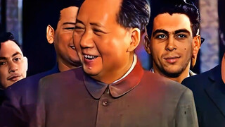 Genuine footage of Chairman Mao from the 1950s, full of imposing presence