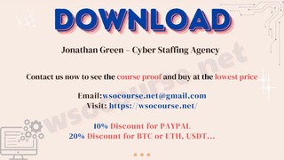 Jonathan Green – Cyber Staffing Agency