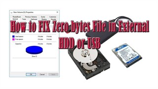 How to FIX Zero bytes File in External HDD or USB (Tagalog)