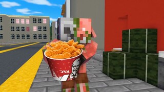 Minecraft 2 Short film: Monsters vs Giant Nugget, Monsters vs Cameraman