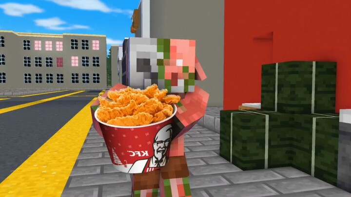 Minecraft 2 Short film: Monsters vs Giant Nugget, Monsters vs Cameraman