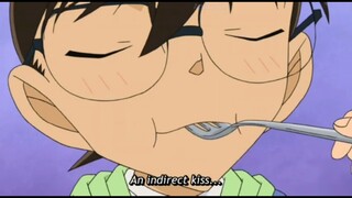 Conan get indirect Kiss from Ran