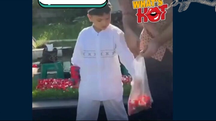 Momen Haru Gala Sky Ziarah ke Makam Vanessa Angel & Bibi Sebelum Berangkat Sekolah