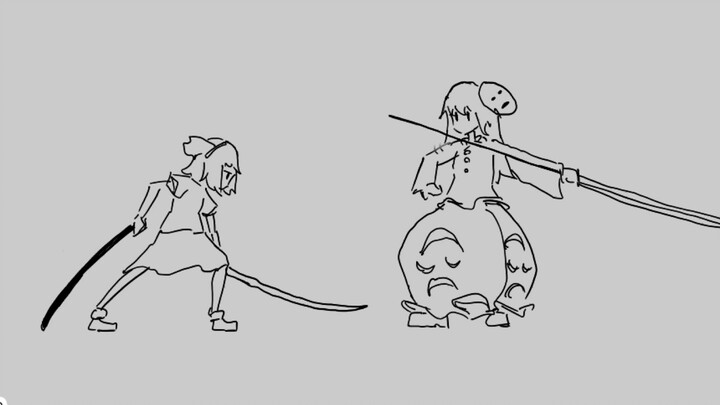 [Short Animation] Konpaku Youmu vs Qin Xin