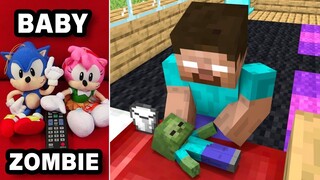 Monster School Poor Baby Zombie   Minecraft Animation! REACTION!!!