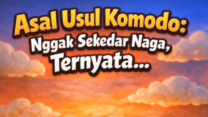 Asal Usul Pulau Komodo: Nggak Sekedar Naga, Ternyata...