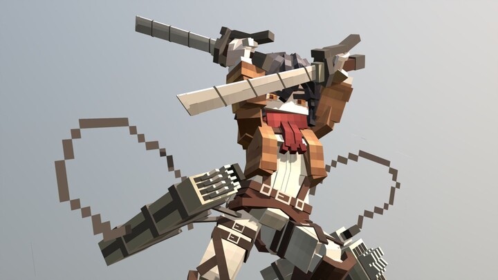 [Chia sẻ mô hình Minecraft] Hãy trao trái tim của bạn cho Mikasa!!!