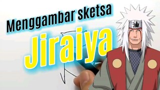 Menggambar sketsa Jiraiya sambil cerita.