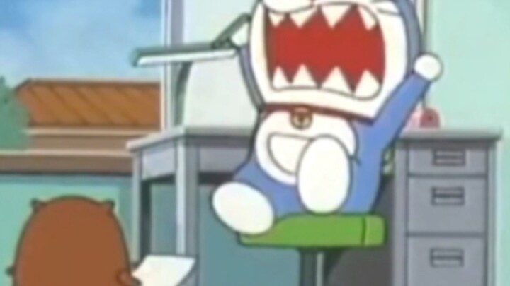 Doraemon becomes increasingly irritable while doing homework