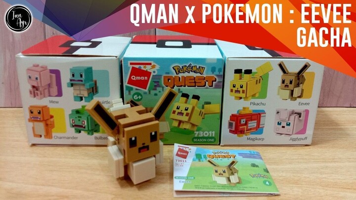 [ GACHA ] Qman x Pokemon ポケモン Quest : Eevee イーブイ Puzzle Pikachu ピカチュウ Charizard リザードン Mew ミュウ