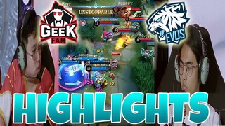 GEEKFAM ID VS. EVOS GLORY HIGHLIGHTS | MPL ID WEEK 6 DAY 2