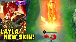 NEW SKIN LAYLA BLAZING GUN MOBILE LEGENDS🟢MLBB