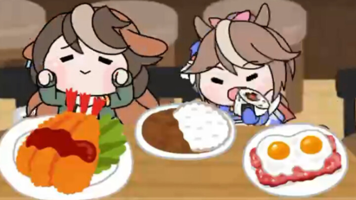 [Uma Musume: Pretty Derby たぬき Animation] Pemakan pemilih Luna dan Debao