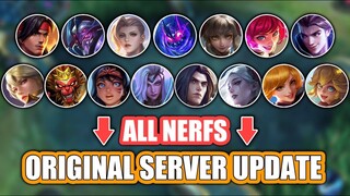 ALL THE NERFS IN NEW ORIGINAL SERVER UPDATE