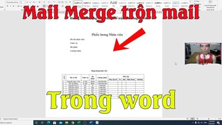 Cách sử dụng Trộn mail (mail Merger) trong word