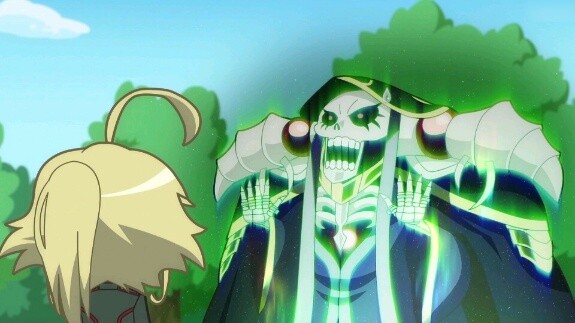 [Isekai Quartet] Powerful Ainz Ooal Gown Was Scared By Tanya?
