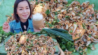 ก้อยกุ้ง ตำแจ่วกุ้งใส่บักกอกหอมๆ ผักหลายๆ แซ่บคักแซ่บแหน่ บรรยากาศดีๆ กินข้าวกะแซ่บ10/1/65