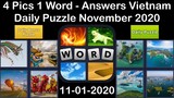 4 Pics 1 Word - Vietnam - 01 November 2020 - Daily Puzzle + Daily Bonus Puzzle - Answer -Walkthrough
