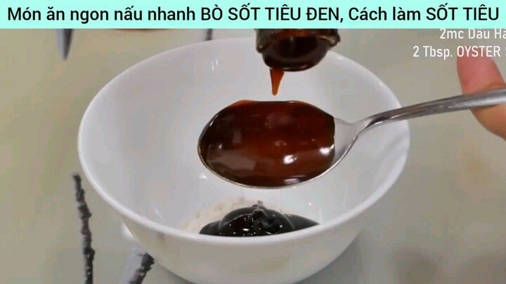 cách làm bò sốt tiêu đen sốt siêu ngon