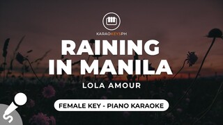 Raining In Manila - Lola Amour (Female Key - Piano Karaoke)