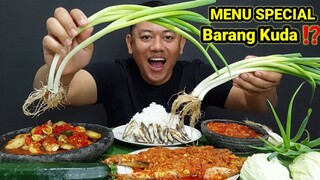 MUKBANG PECAK JENGKOL + LALAPAN MENTAH + IKAN ASIN SAMBAL PEDAS + BARANG KUDA