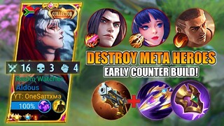 ALDOUS DESTROY AND COUNTER AGGRESSIVE META HEROES🔥 | ALDOUS BEST BUILD 2022