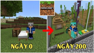 100 Đến 200 Ngày | TRONG MINECRAFT PE | Map Sinh Tồn..!!