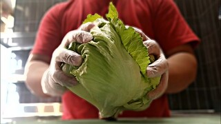 How to shred lettuce, nice and thin / "chiffonade" cut