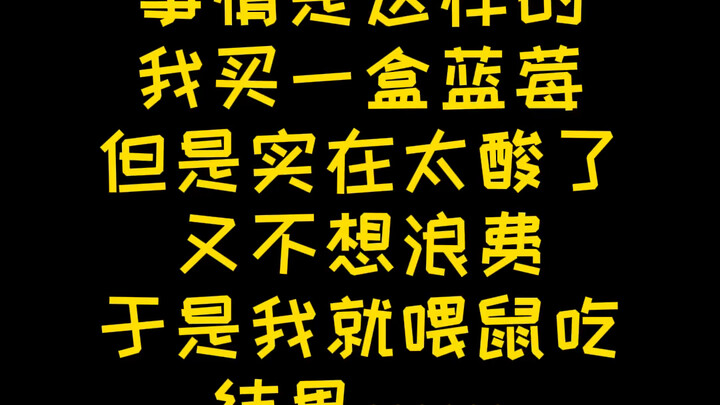 Sebenarnya seberapa tidak enak rasanya blueberry ini, sampai-sampai tikus pun wajahnya jadi berubah 