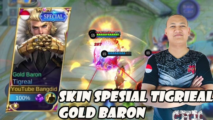 REVIEW SKIN BARU TIGRIEAL SPESIAL GOLD BARON KELAS BANGET - MOBILE LEGENDS