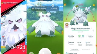 Cận Cảnh Thu Phục Và Tiến Hóa Mega ABOMASNOW " Sư Tử Tuyết " Cool Ngầu - Pokemon Go 2022