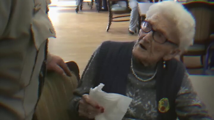 A centenarian was arrested on her birthday.