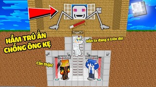 TÔ GÀ THỬ THÁCH 24H SINH TỒN DƯỚI HẦM TRÚ ẨN CHỐNG ÔNG KẸ BÊN CỬA SỔ TRONG MINECRAFT*HẦM AN TOÀN