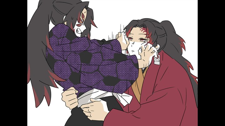 Drawing - Kokushibou and Tsugikuni Yoriichi