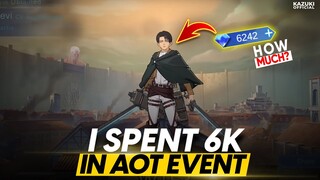 I SPENT 6000 DIAMONDS IN THE ATTACK ON TITANS EVENT