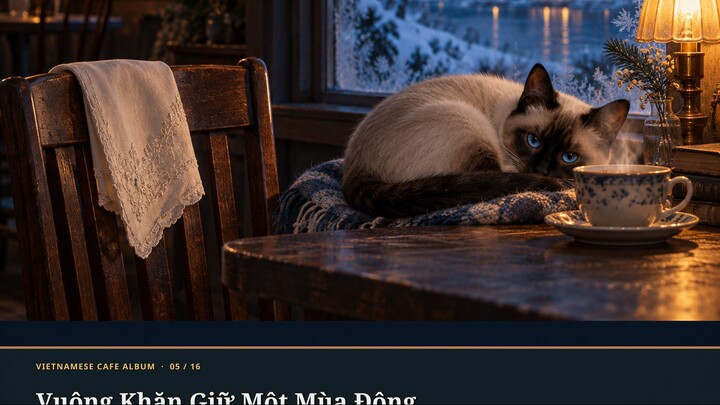 Caturday Đặc Biệt, Quán Cà Phê Mèo Xiêm - Vuông Khăn Giữ Một Mùa Đông