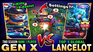 Back2Back Rank 1 Global Player Totally Out Zone Top 1 Global Lancelot in Rank ~ Mobile Legends