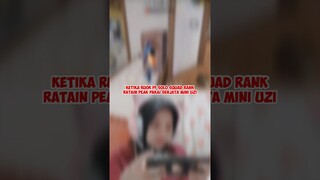KETIKA RUOK FF SOLO SQUAD RANK RATAIN PEAK PAKAI SENJATA MINI UZI