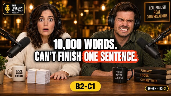 I Know 10,000 Words. I Still Can't Finish a Sentence Live. | 36-Minute English Podcast (B2-C1)
