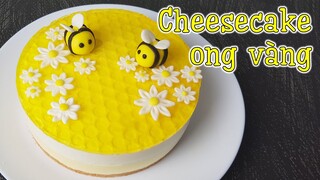 Cheesecake ong vàng | Cheesecake xoài sữa chua cùng cách tạo hình đơn giản với fondant