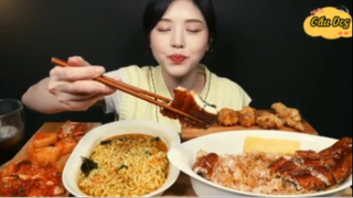 Cơm phủ cá chình, mì cà ri, hào chiên phần 4 #mukbang