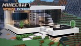 Minecraft Interior & Exterior: Waterfall Wall Modern House