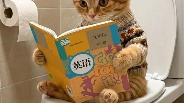 Mengapa si Kucing Kecil sedang belajar bahasa Inggris?