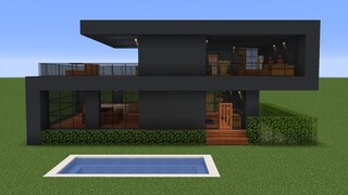 Minecraft - How to build a dark modern house