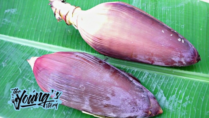 BANANA FLOWER SALAI LAIS FISH - Indonesian Traditional Food indonesian food