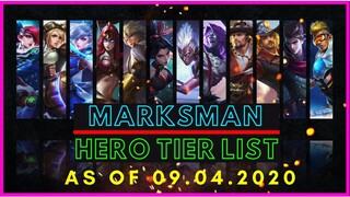 MARKSMAN TIER LIST SEPTEMBER 2020 | MOBILE LEGENDS TIER LIST SEASON 17