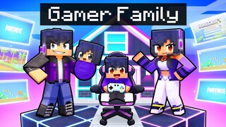 Having a GAMER FAMILY in Minecraft!