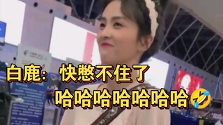 白鹿：憋不住了，哈哈哈哈😂