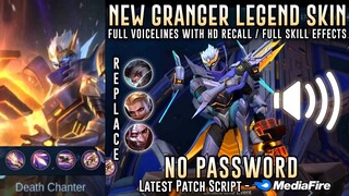 Granger Legend Skin Script No Password | Full Sound & Full Effects | Mobile Legends