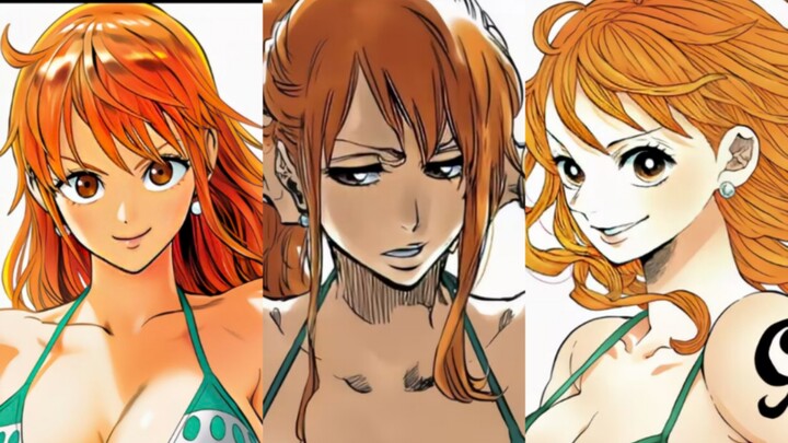 Karakter Nami dari "One Piece" dalam gaya gambar berbagai mangaka!